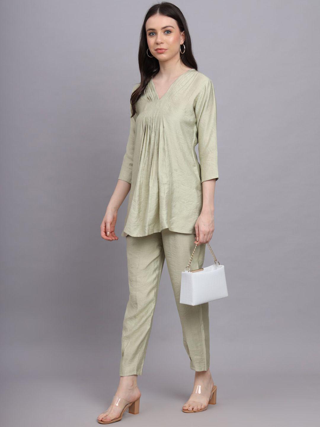 fabdyor v-neck tunic with trousers