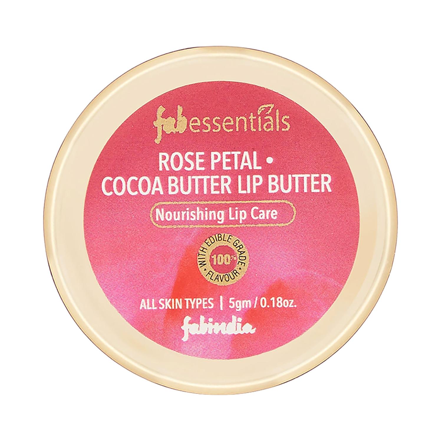 fabessentials rose petal cocoa butter lip butter (5g)