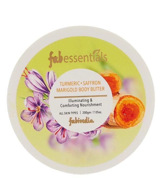 fabessentials turmeric & saffron marigold body butter - 200 gm