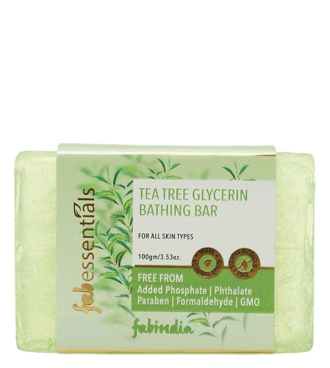 fabessentials tea tree glycerin bathing bar - 100 gm