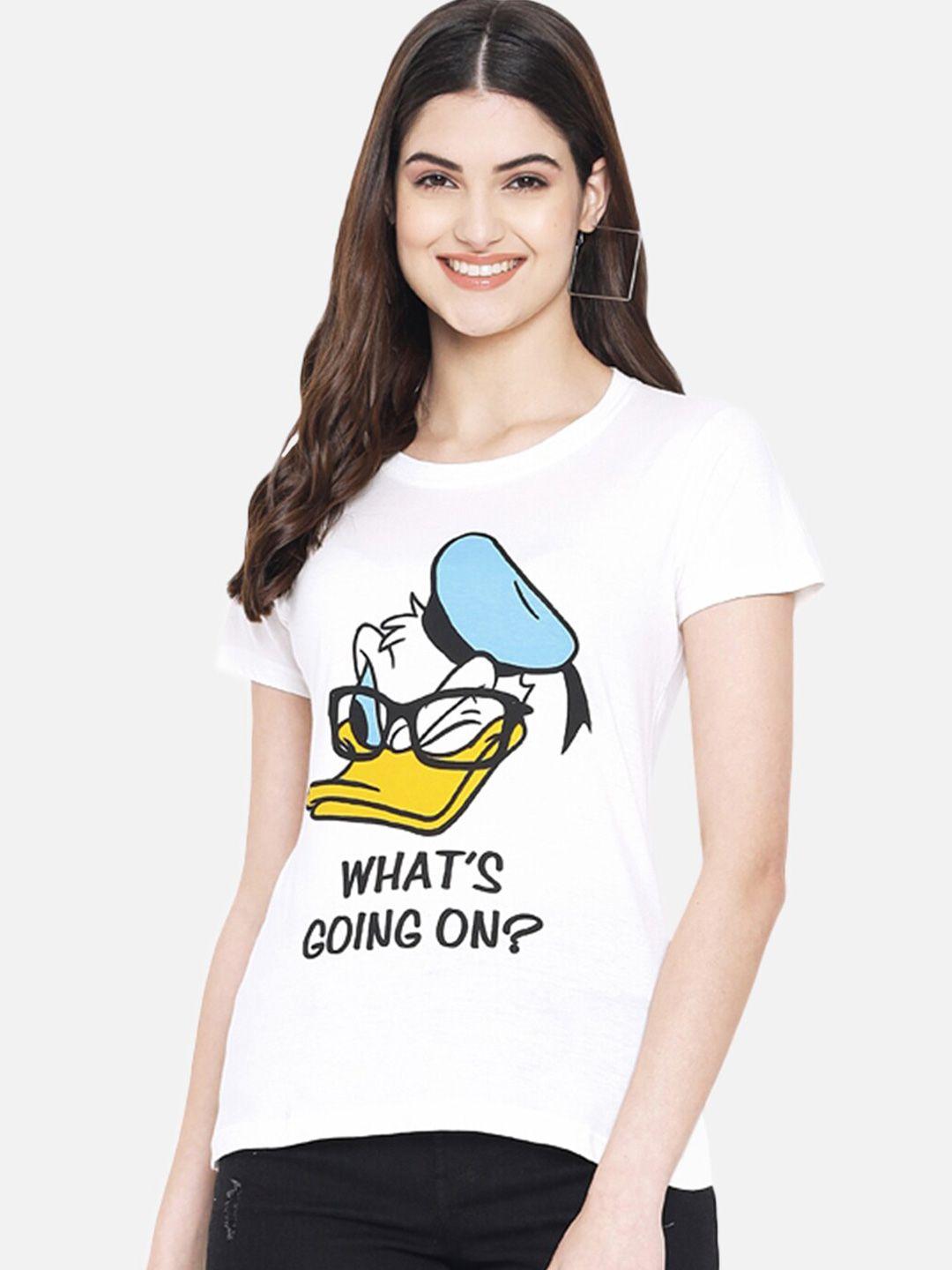 fabflee donald duck printed cotton t-shirt