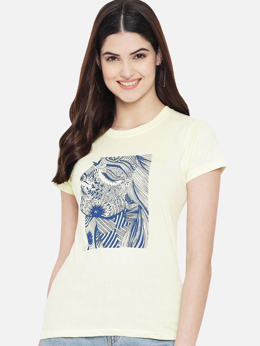 fabflee graphic printed cotton t-shirt
