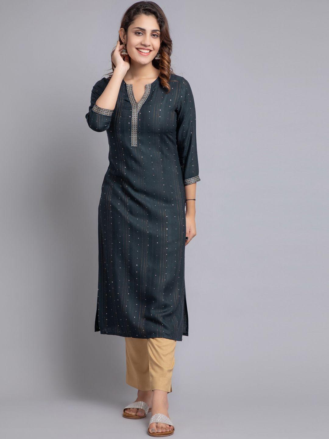 fabglobal embellished sequined kurta