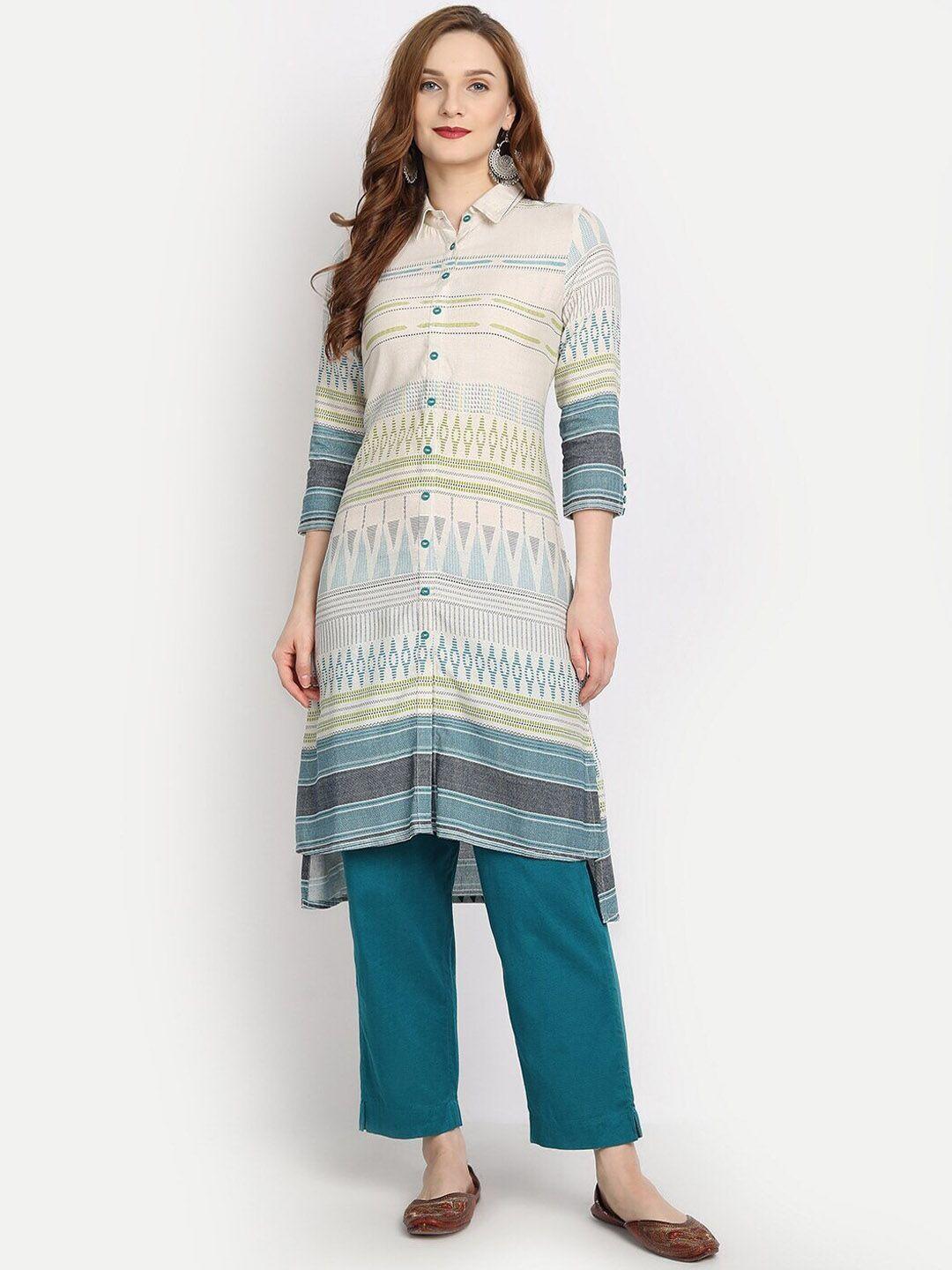 fabglobal geometric printed kurta