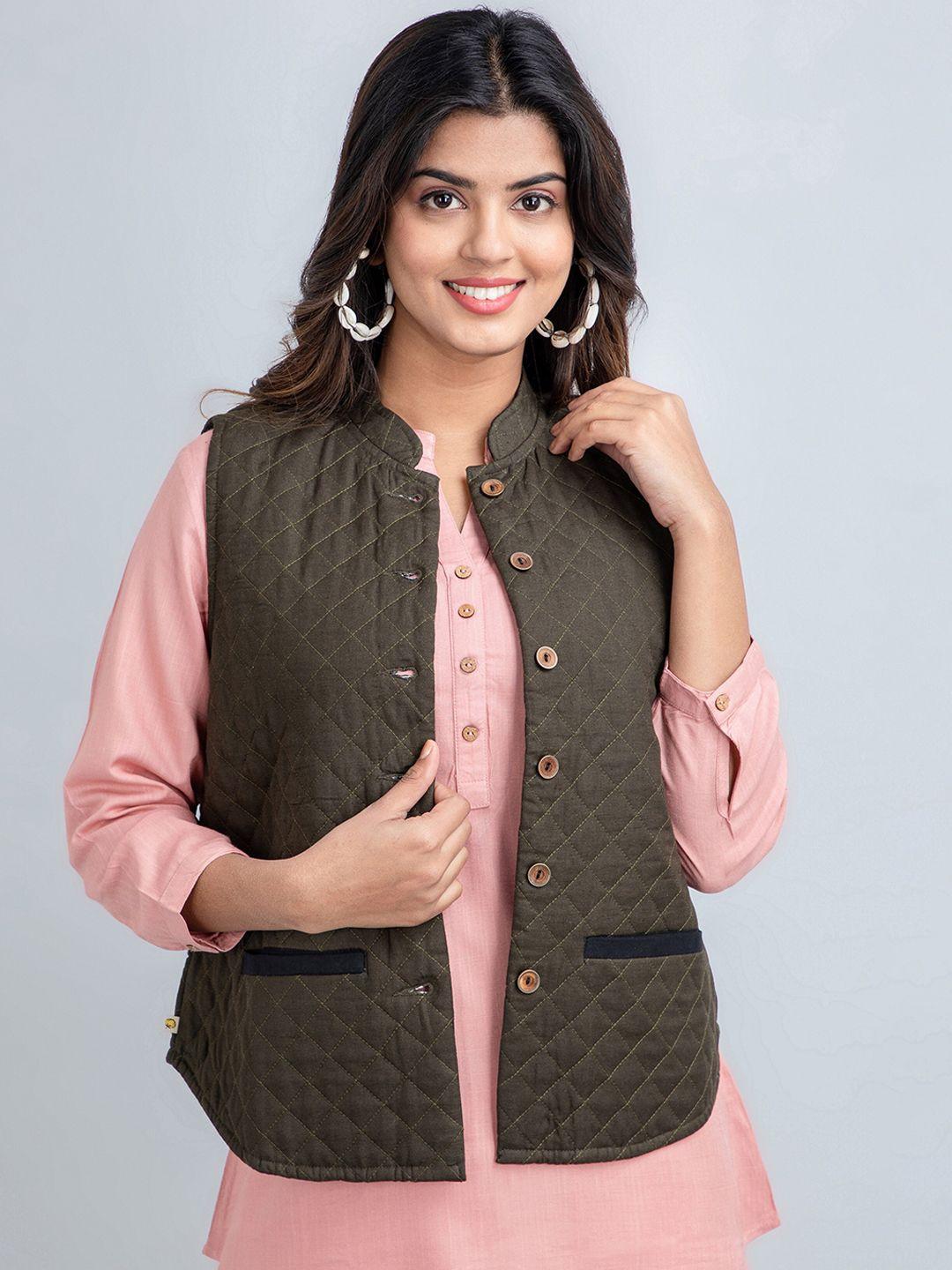 fabglobal women lightweight crop quilted jacket with patchwork