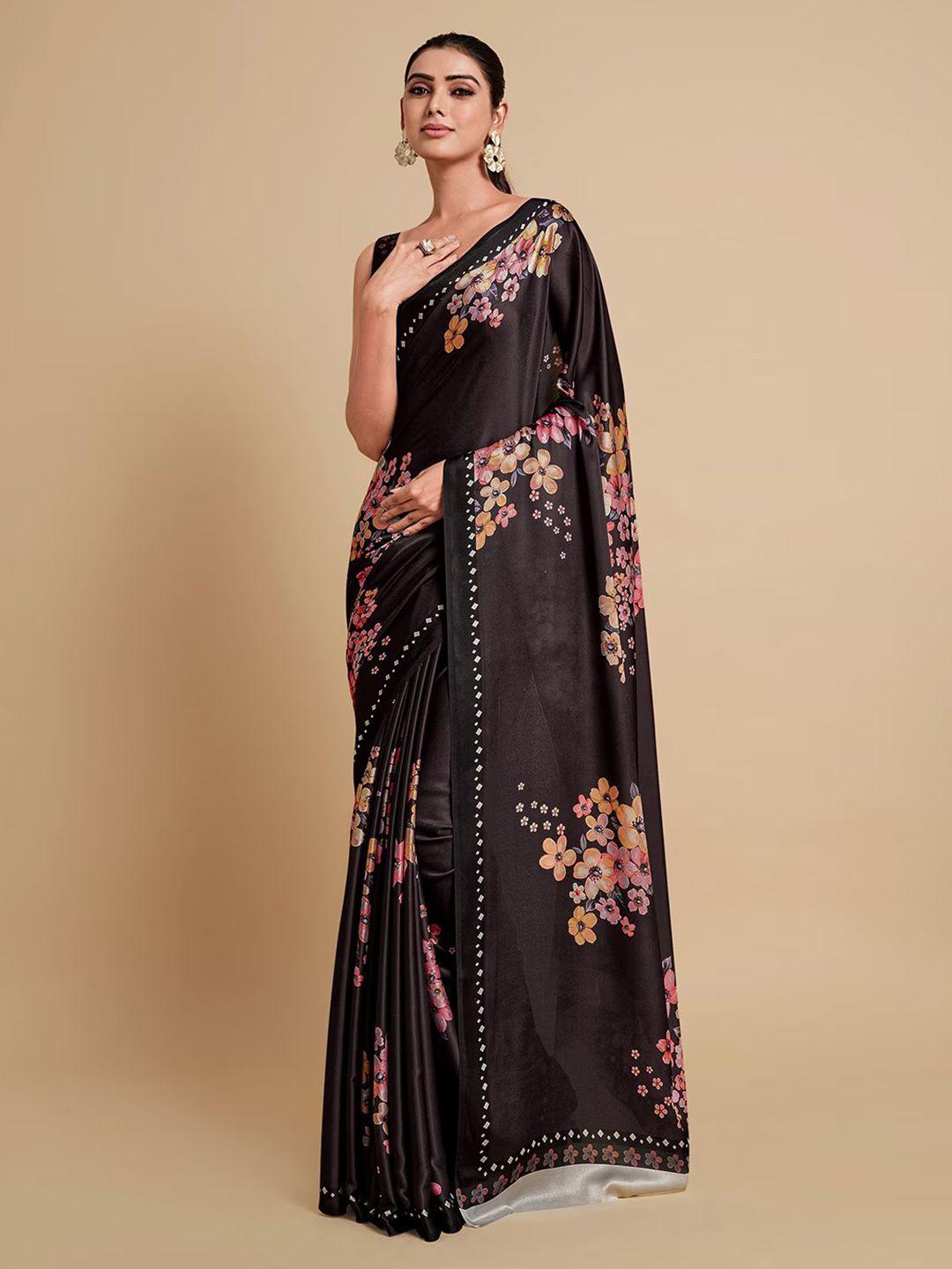 fabian fashion floral printed satin saree