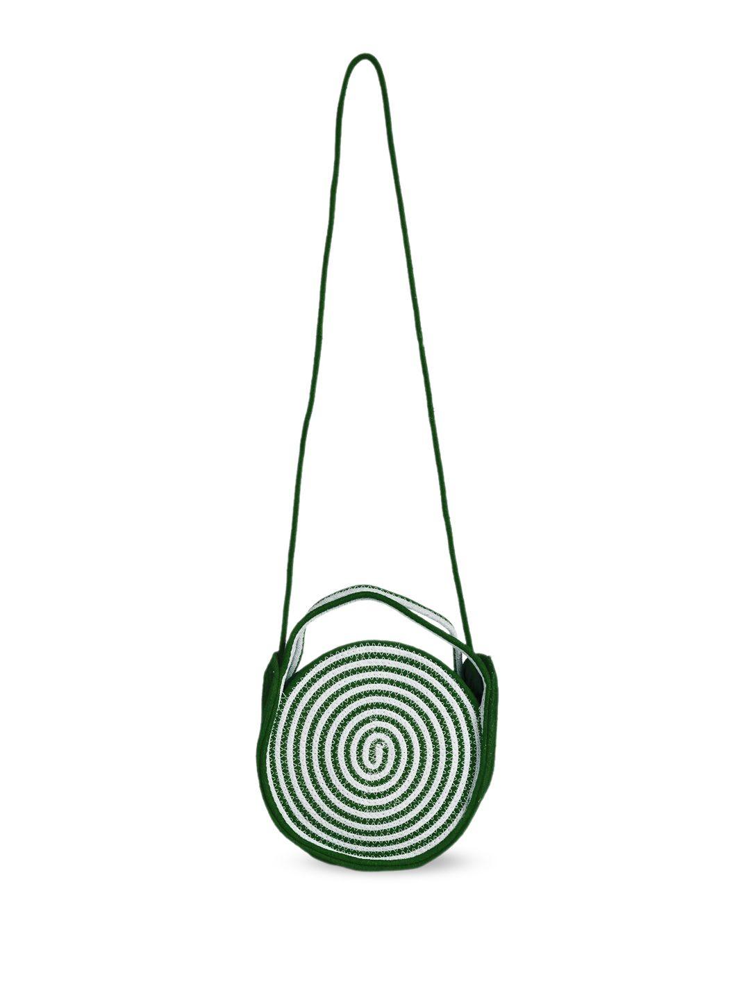 fabinaliv geometric self design structured cotton sling bag
