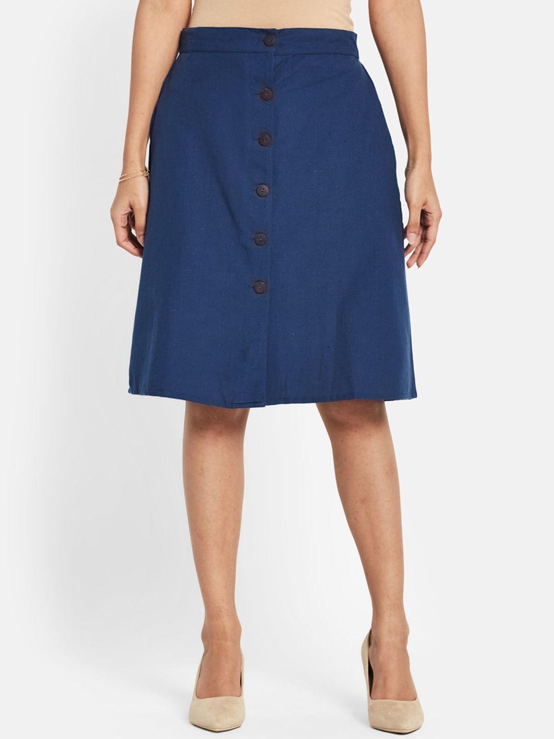 fabindia a-line midi-length skirt