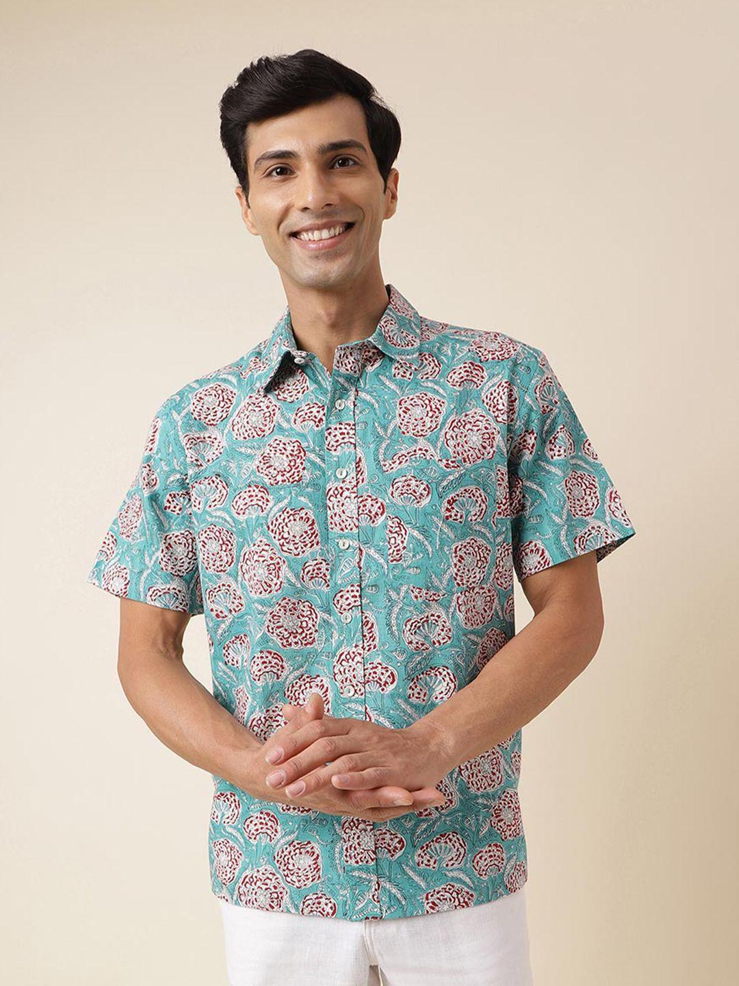 fabindia ethnic motifs printed cotton casual shirt