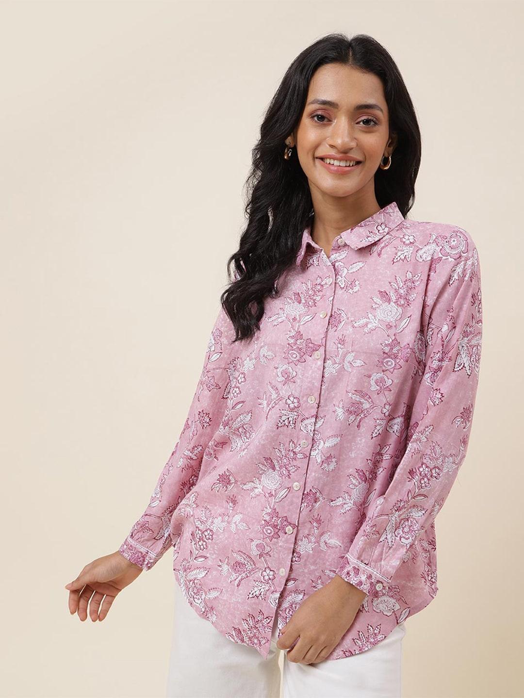 fabindia floral printed cotton casual shirt