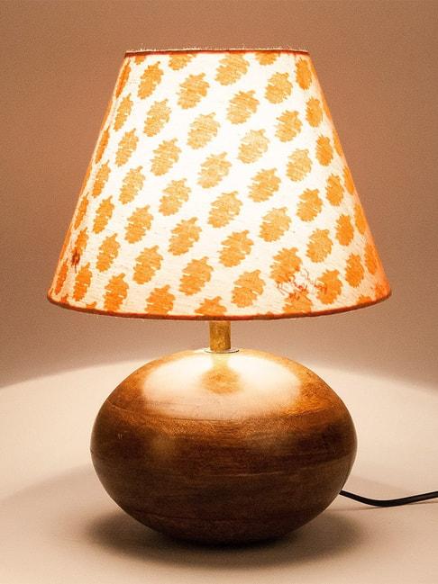 fabindia home achal multicolor wood table lamp