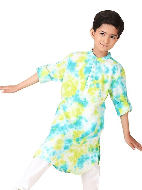 fabindia kids multicolor tie dye full sleeves kurta