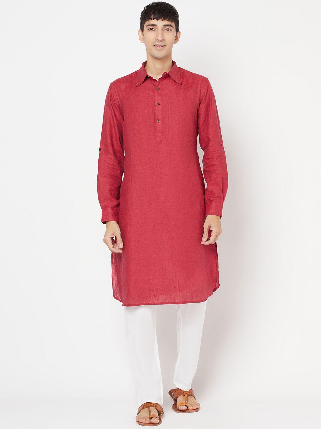 fabindia-men-maroon-kurta