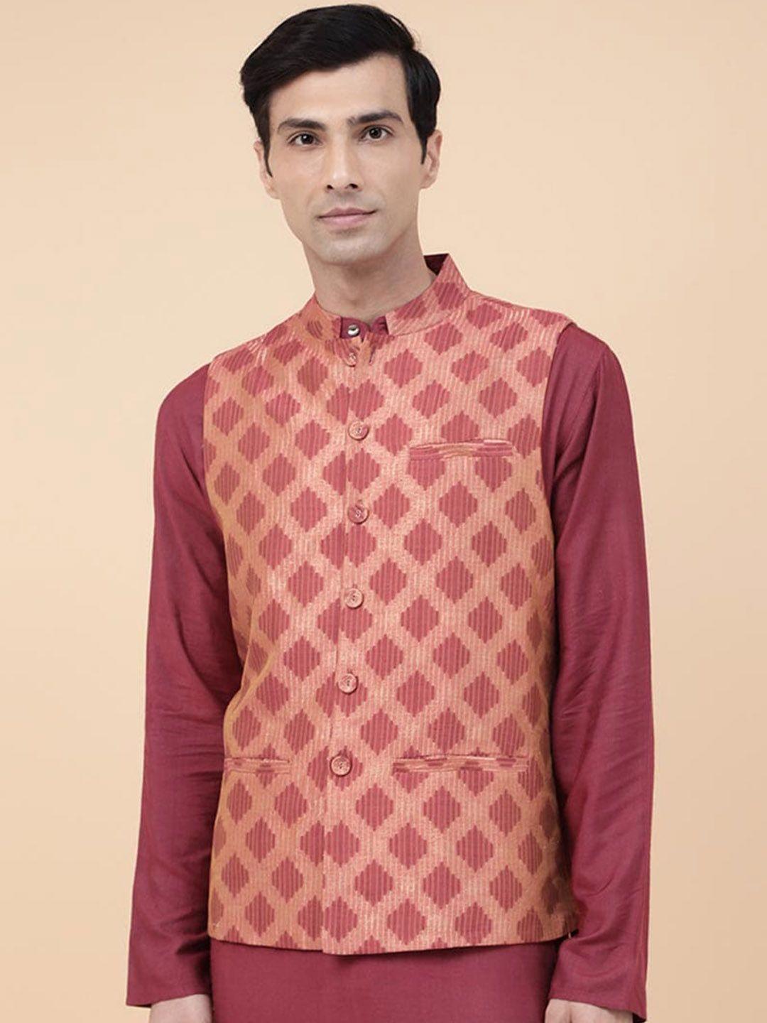 fabindia-printed-woven-nehru-jacket
