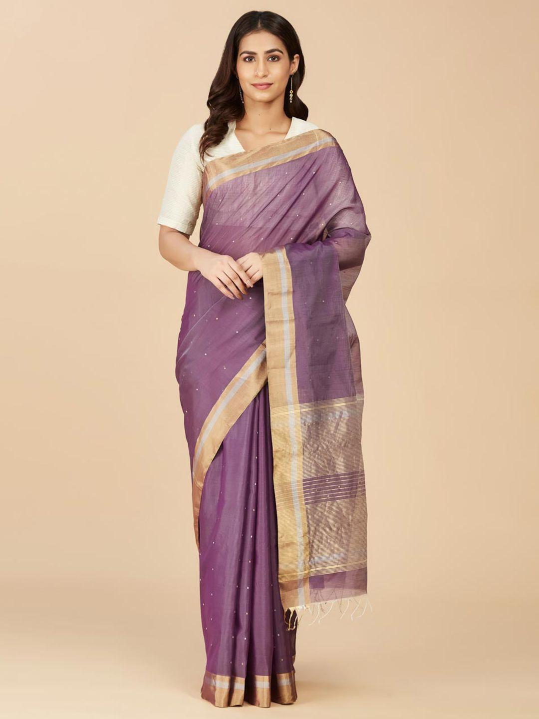 fabindia woven design silk cotton saree