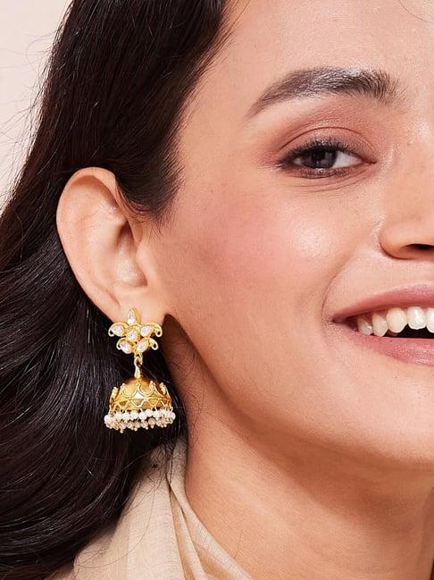 fabindia 92.5 silver jhumkas earrings for women