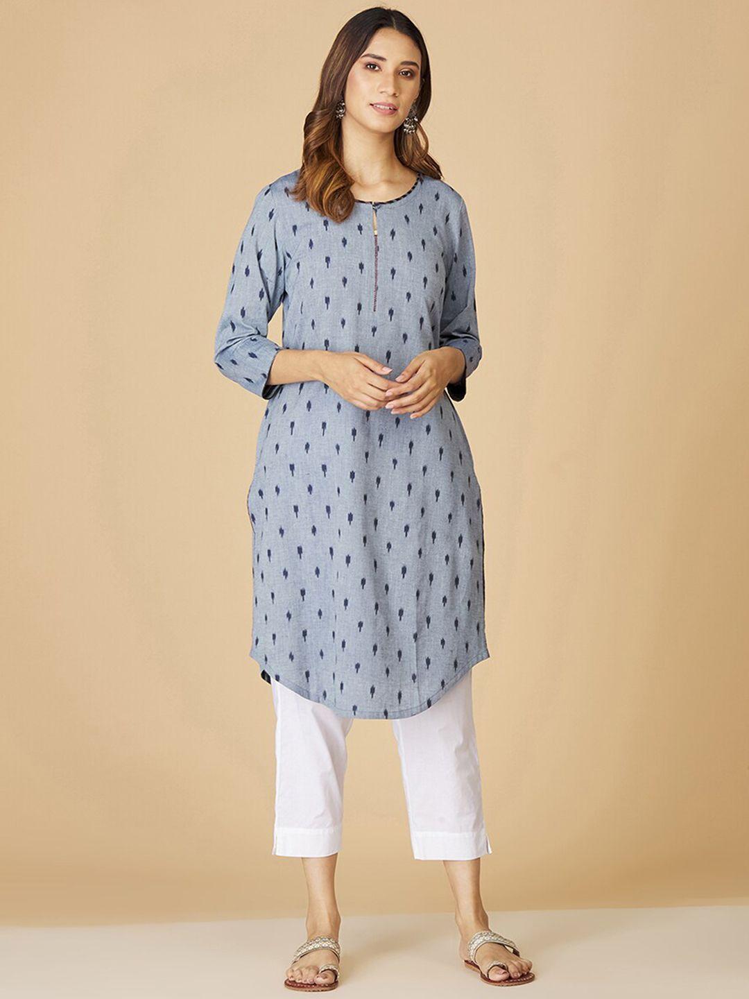 fabindia abstract printed cotton kurta