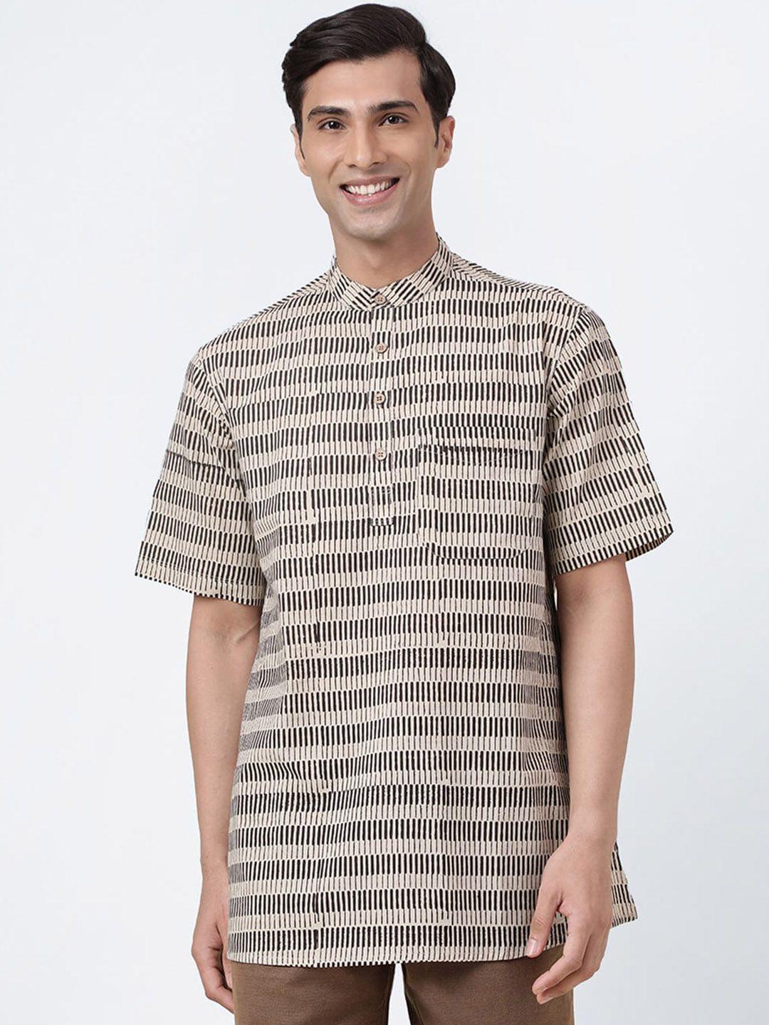 fabindia abstract printed cotton short kurta