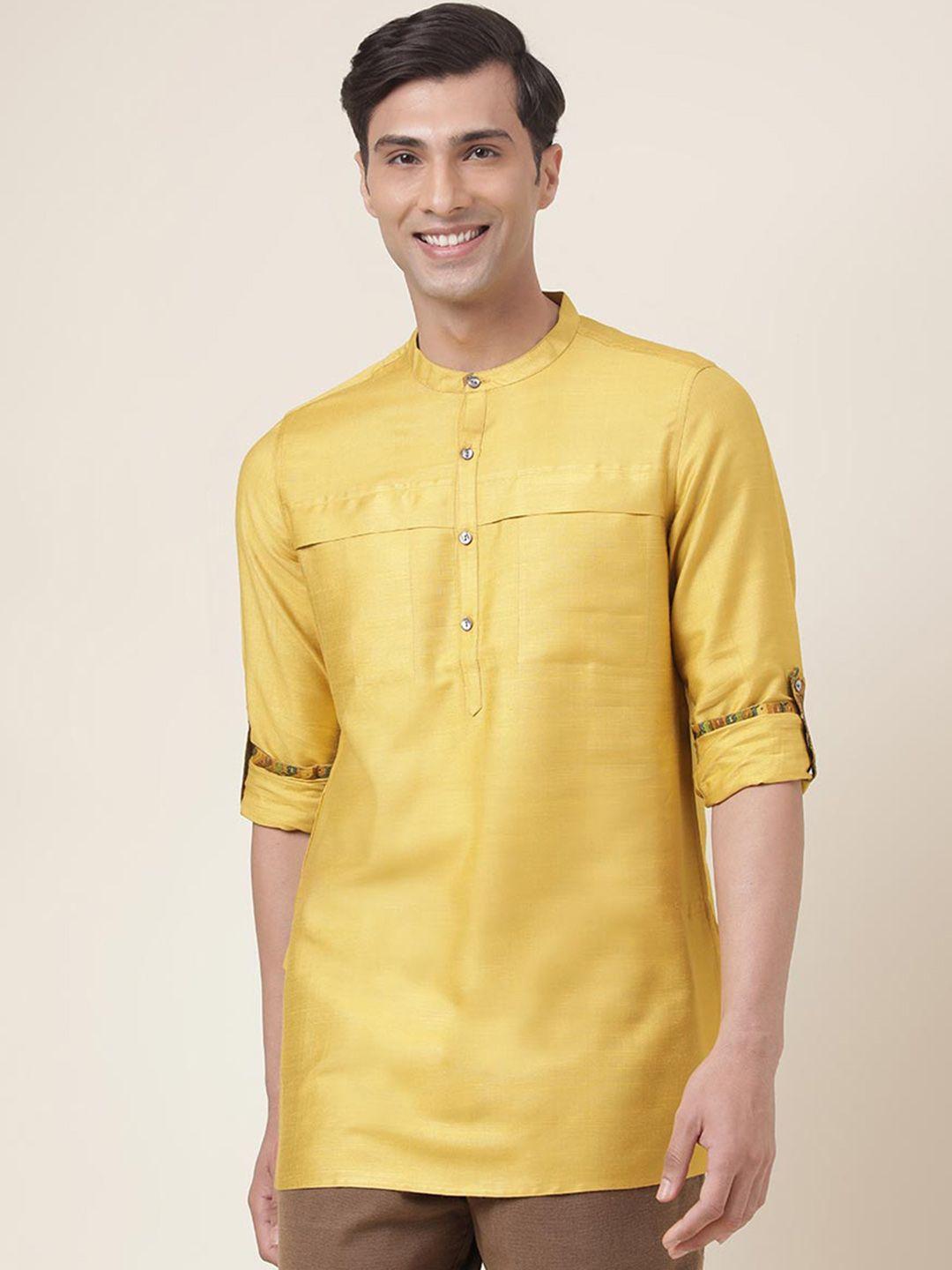 fabindia band collar short kurta