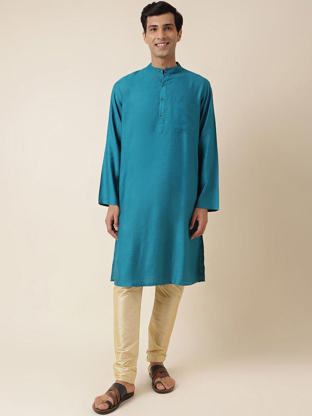 fabindia band collar straight kurta