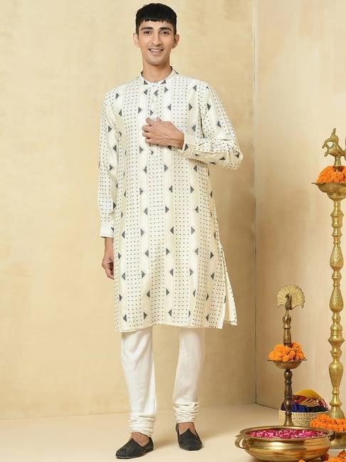 fabindia beige comfort fit embroidered kurta