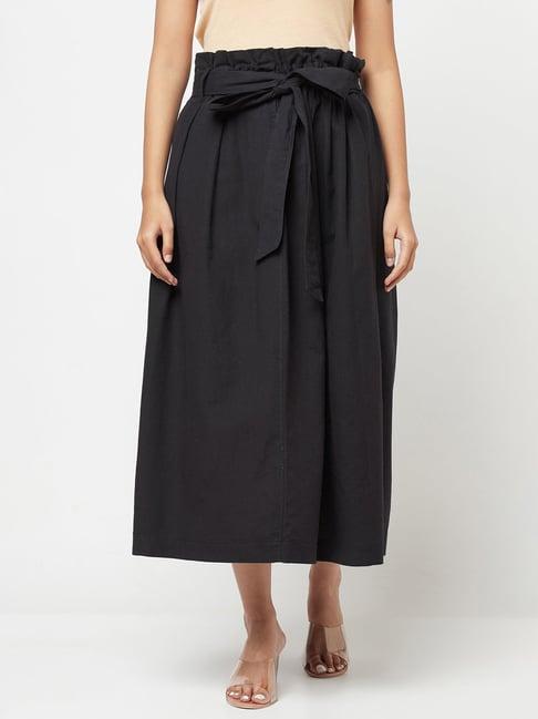 fabindia black a-line dress skirt