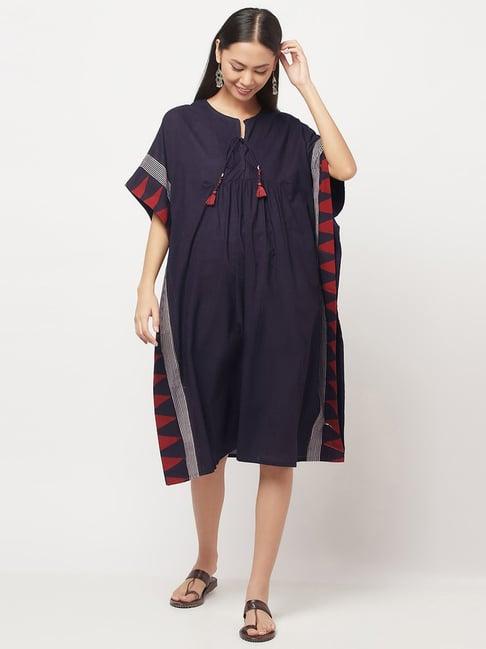 fabindia black cotton a-line kaftan