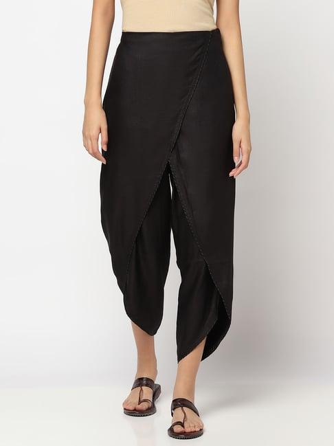 fabindia black regular fit dhoti pants