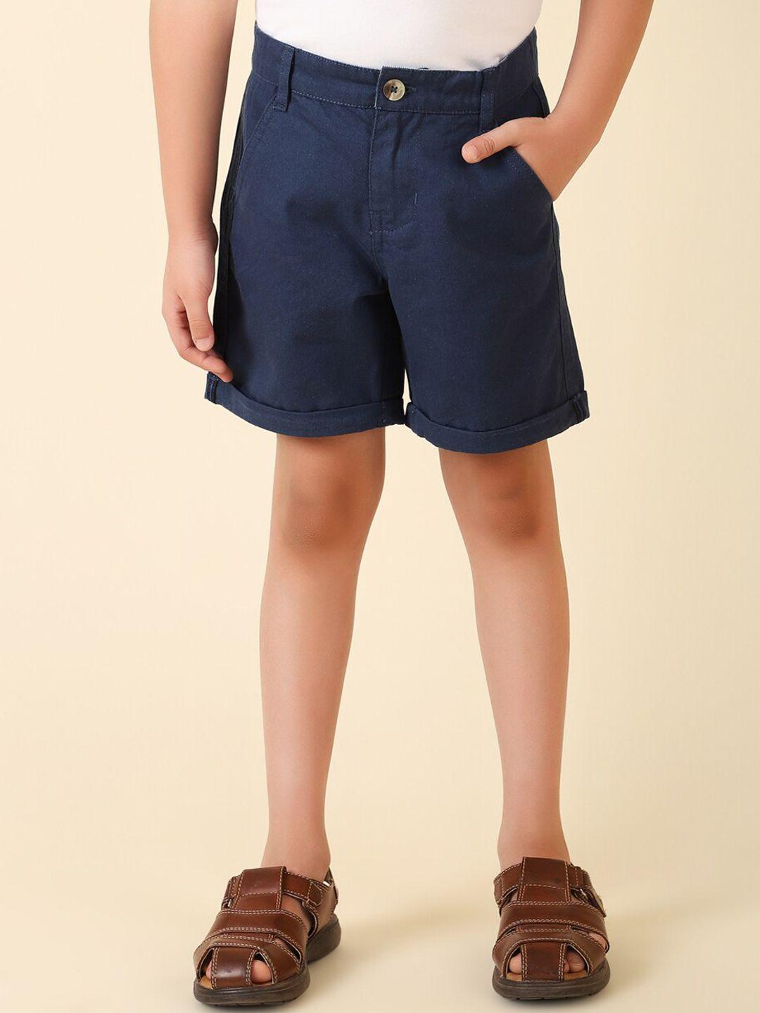 fabindia boys blue denim shorts