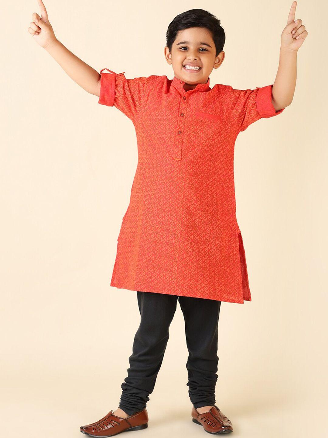 fabindia boys ethnic motifs printed cotton kurta