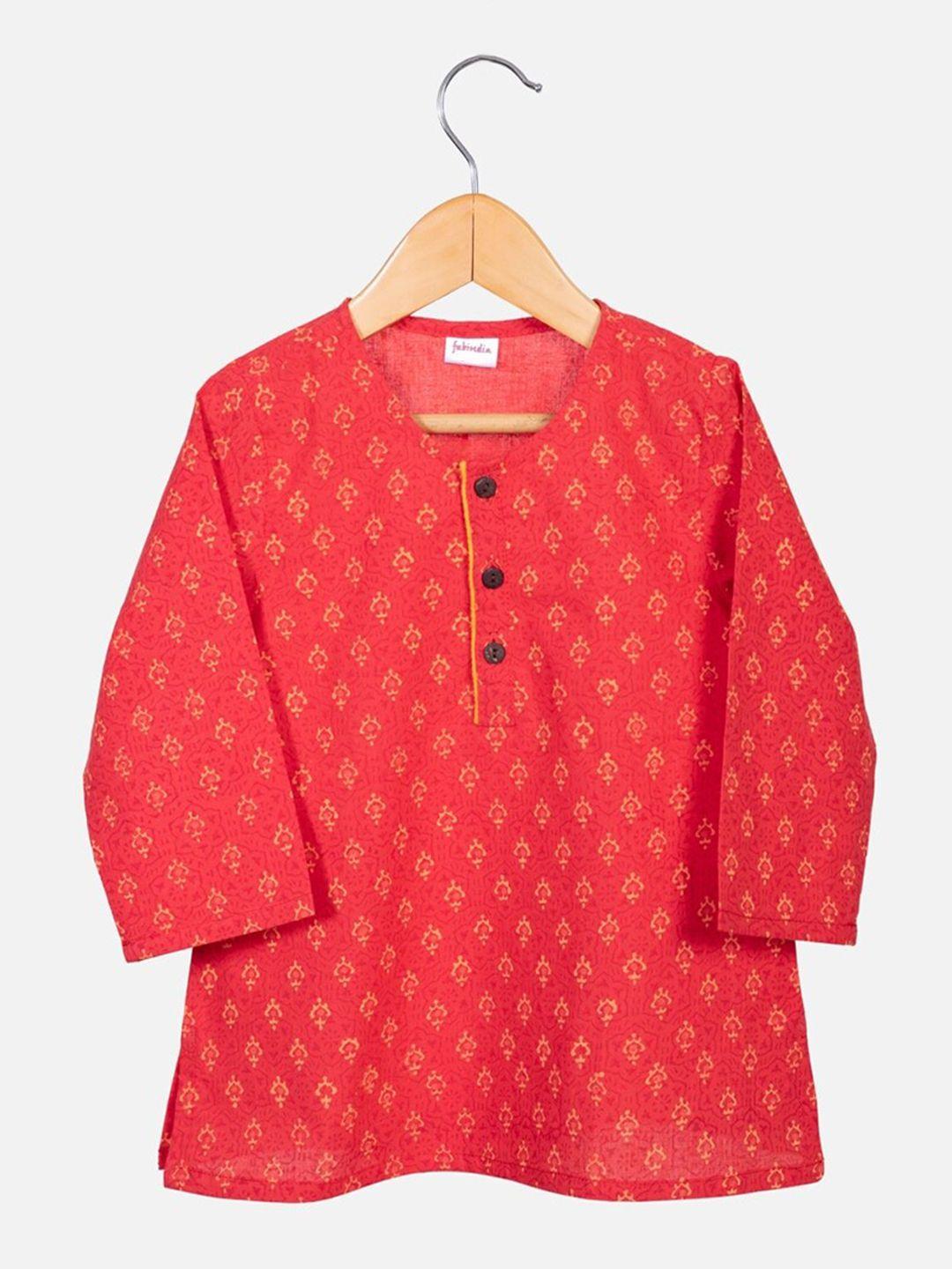 fabindia boys ethnic motifs printed kurta