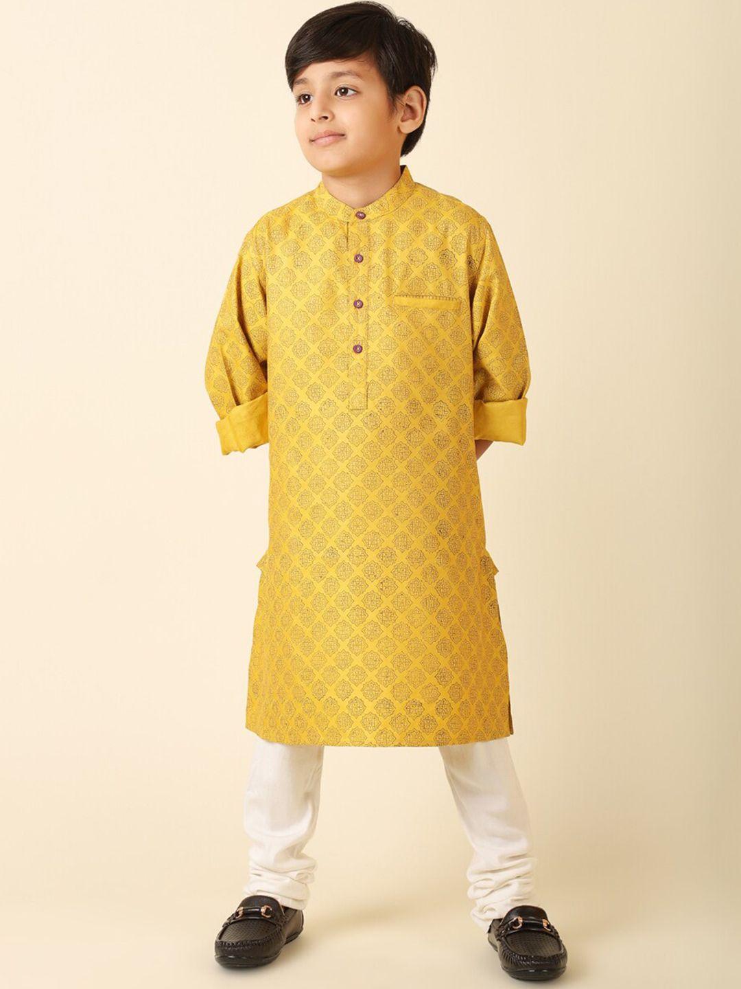 fabindia boys ethnic motifs printed kurta