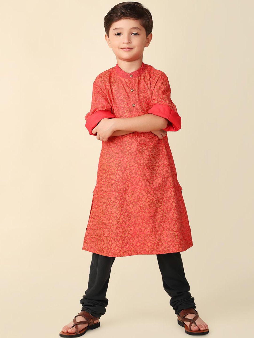 fabindia boys ethnic motifs printed kurta