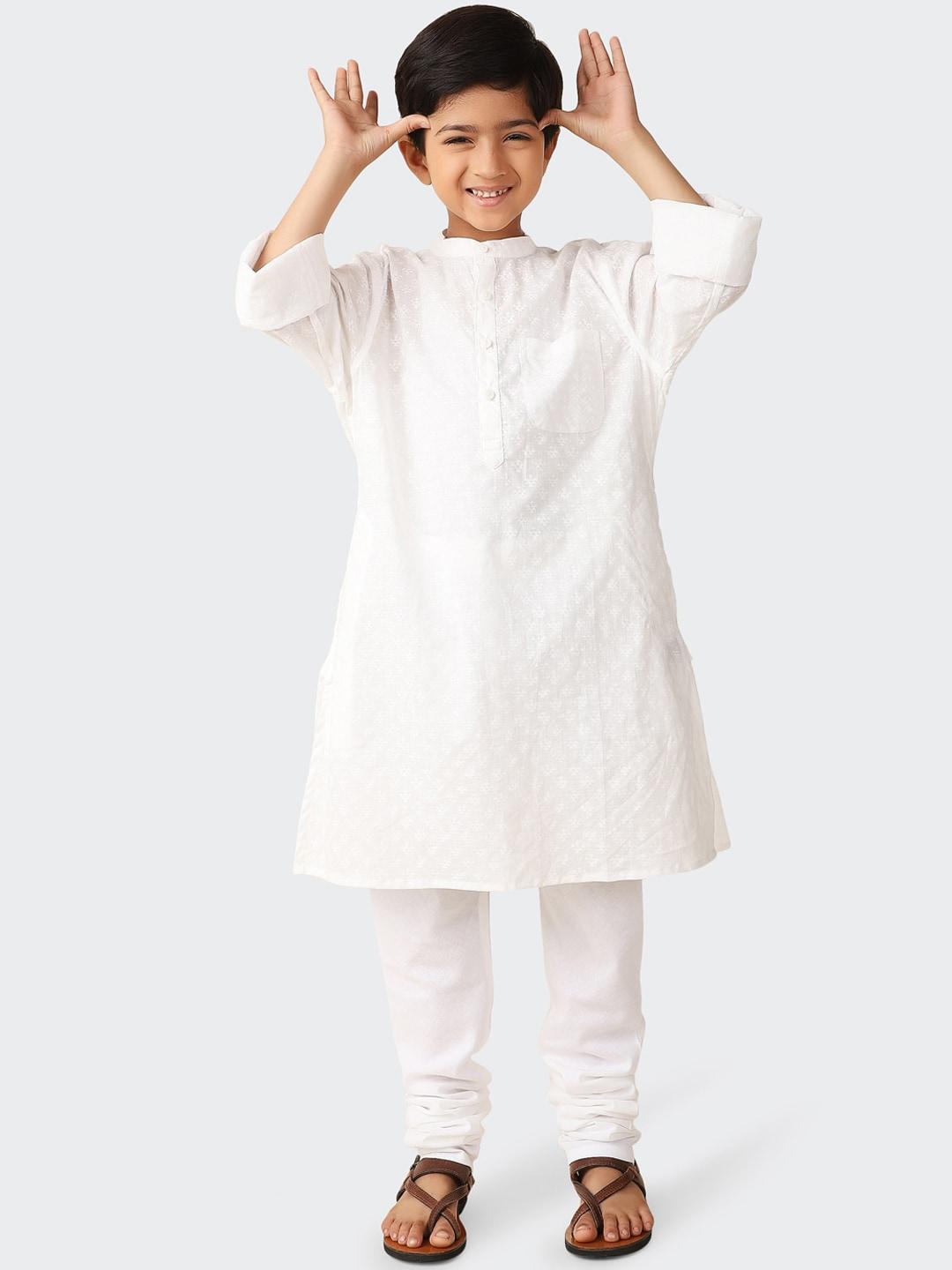 fabindia boys ethnic motifs printed pure cotton kurta