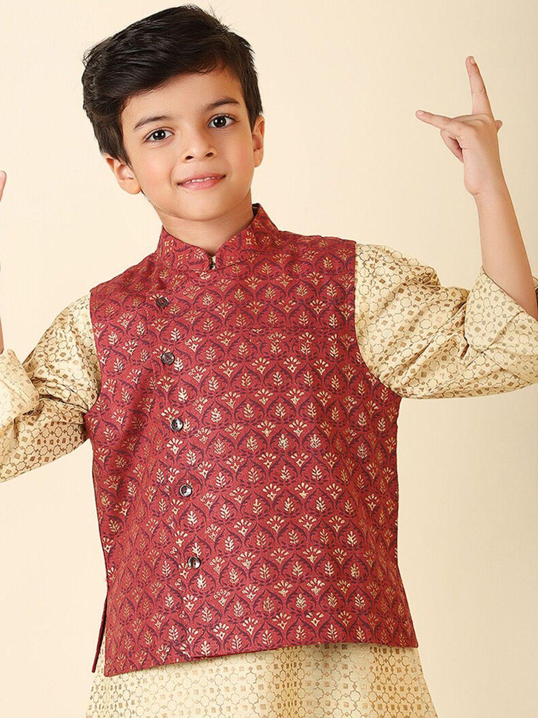 fabindia boys floral tailored jacket