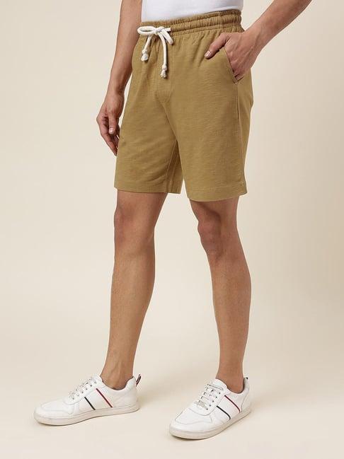 fabindia brown comfort fit shorts