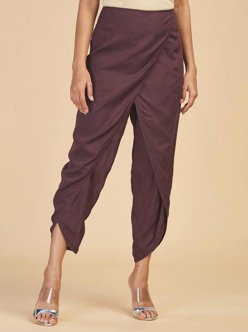 fabindia brown regular fit dhoti pants