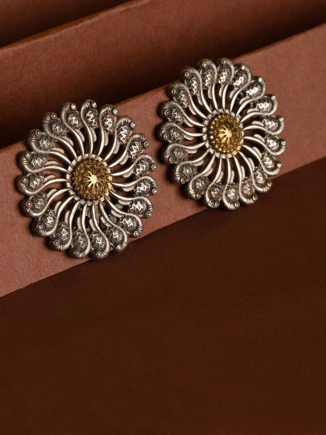 fabindia circular metal drop earrings