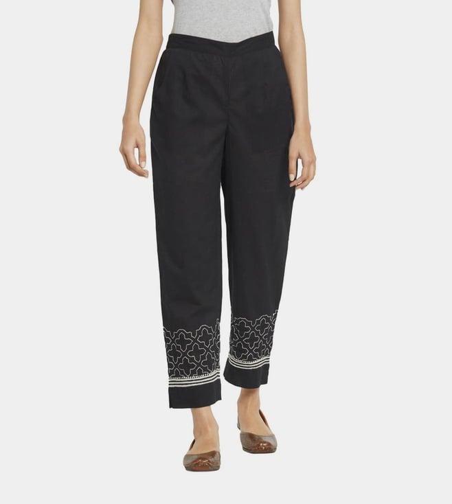 fabindia cotton embroidered women trouser