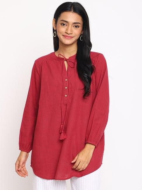 fabindia dusty pink cotton tunic