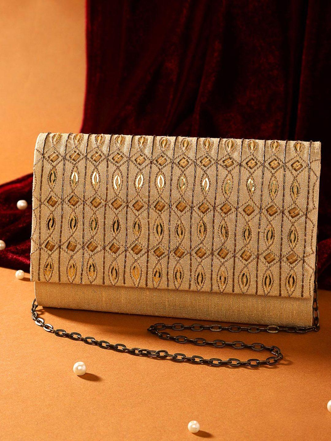 fabindia embroidered sequined purse clutch