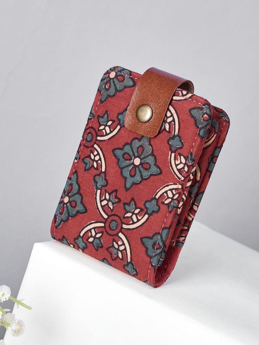 fabindia ethnic motifs printed two fold wallet