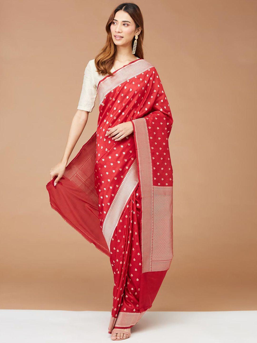 fabindia ethnic motifs woven design zari saree