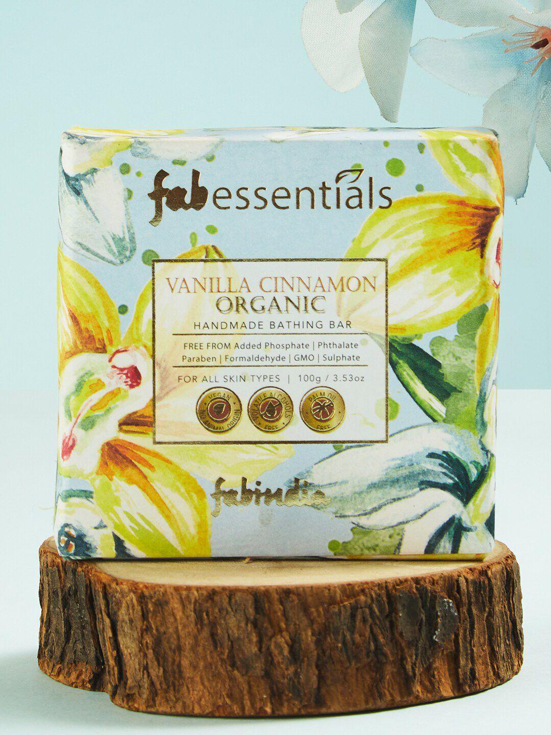 fabindia fabessentials vanilla cinnamon organic handmade bathing bar 100g
