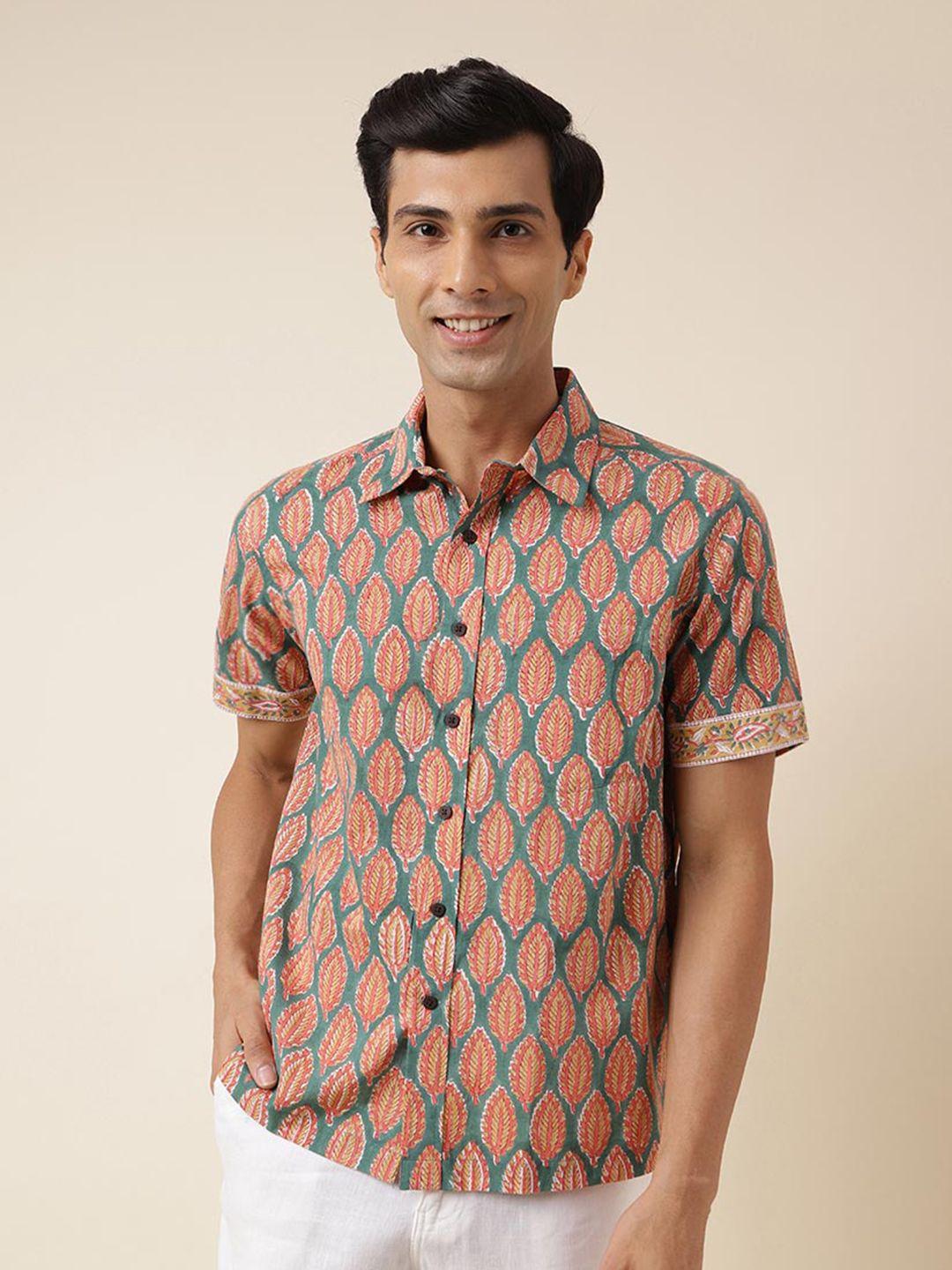 fabindia floral printed cotton opaque casual shirt