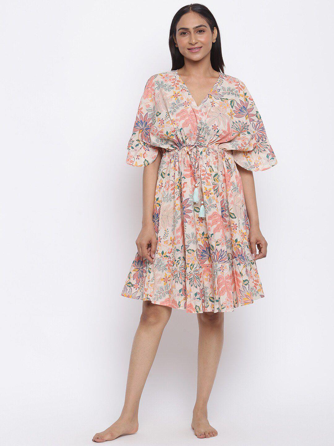 fabindia floral printed pure cotton nightdress