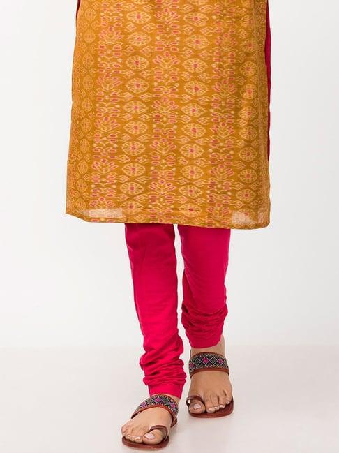 fabindia fuschia pink cotton churidar