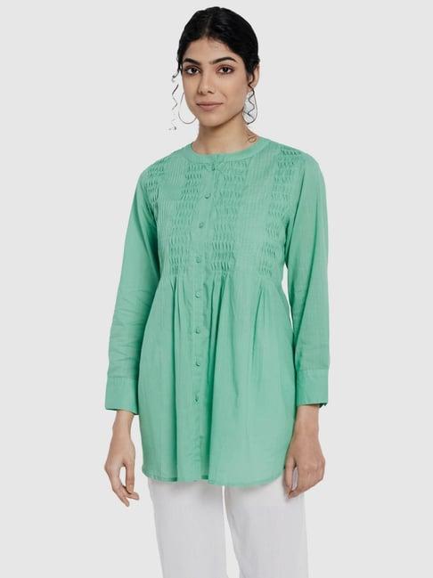 fabindia green cotton tunic