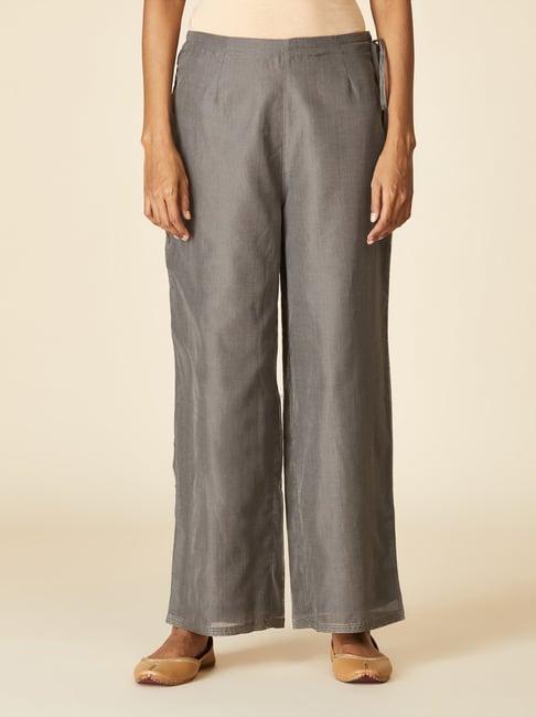 fabindia grey cotton palazzos