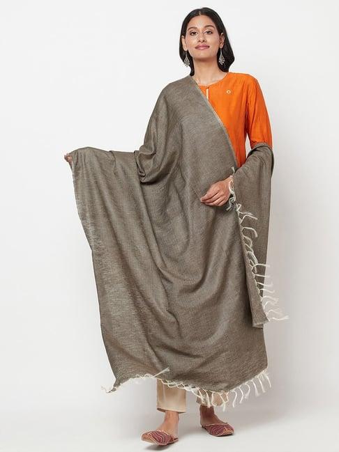 fabindia grey plain dupatta